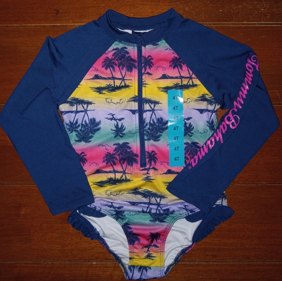 Size 4 Tommy Bahama Rash Guard - Picture 2 of 5